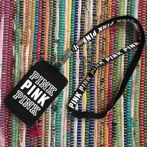 Victorias Secret Pink Lanyard And ID Holder